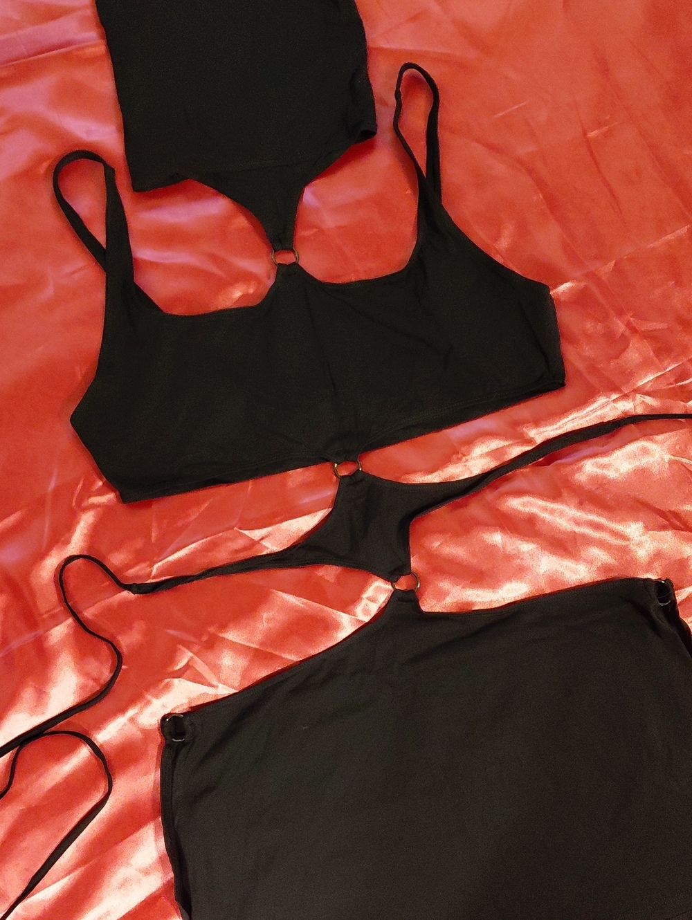 DOLLSKILL DARKER WAVZ XXL Black Ring-Detail -FESTIVAL ATTIRE